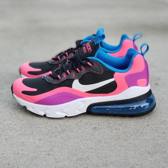 Nike Air Max 270 React White Black Women's Shoes - Picture 7 of 10